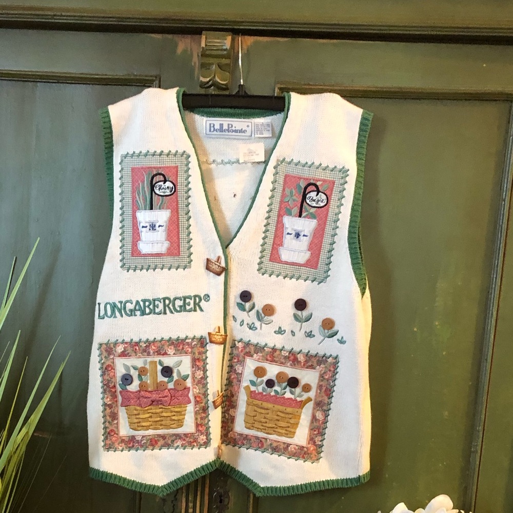 Belle Pointe Longaberger Patchwork Vest